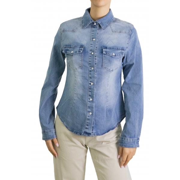 Camicia in jeans avvitata 